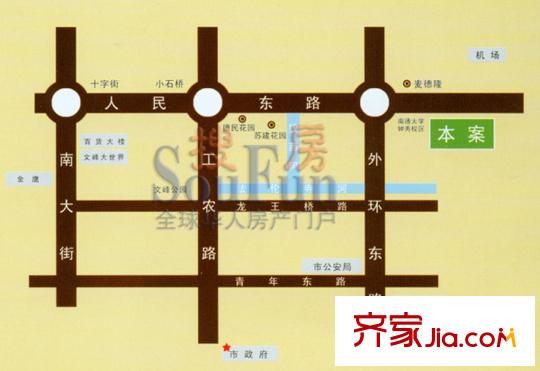 南通運杰龍馨園區(qū)位圖