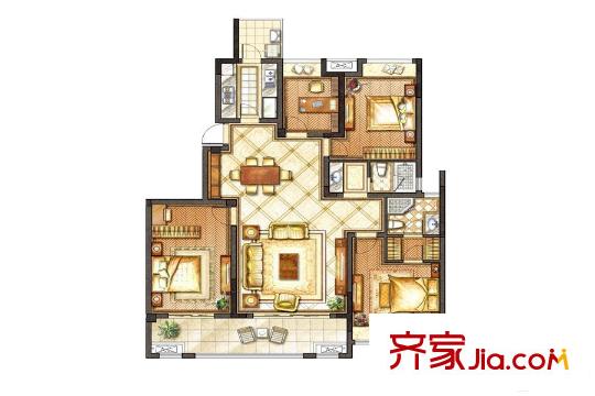 星源名苑2#樓I戶型 4室2廳2衛(wèi)1廚