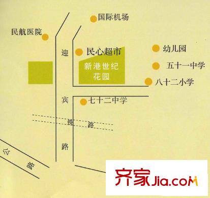 新港世紀(jì)花園交通圖