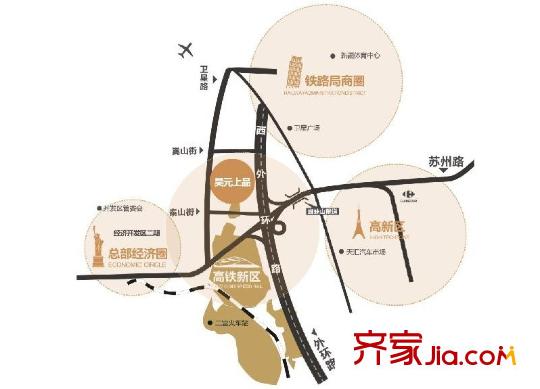 昊元上品區(qū)位圖