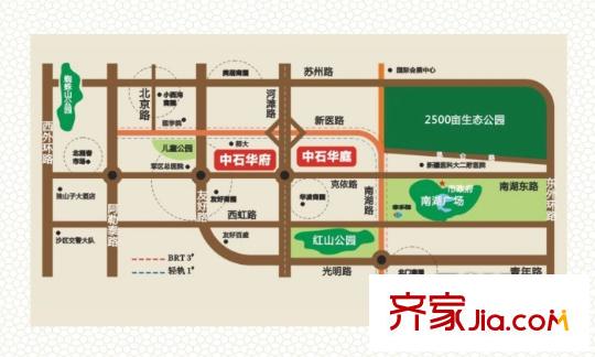 中石華庭交通圖