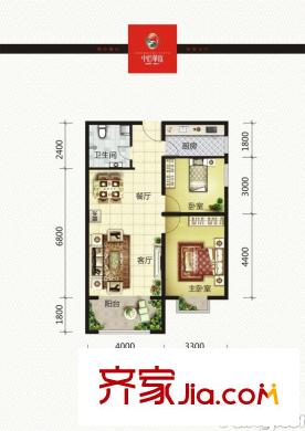 中石華庭戶型圖 90.80平方米 2室2廳1衛(wèi)1廚