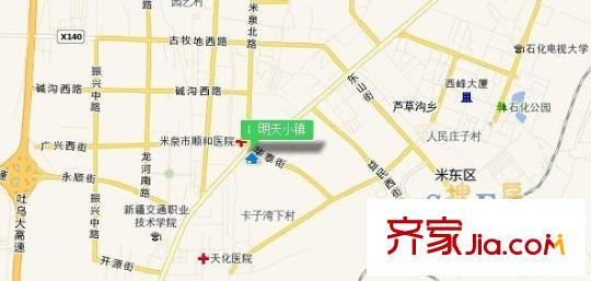 明天小鎮(zhèn)二期小區(qū)區(qū)位圖