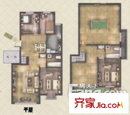 英澳錦繡苑戶型圖 4室4廳2衛(wèi)1廚