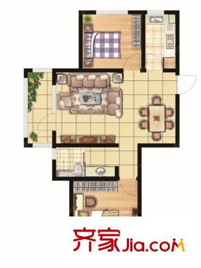 和諧牡丹園三室兩廳一廚一衛(wèi)88平 3室2廳1衛(wèi)1廚