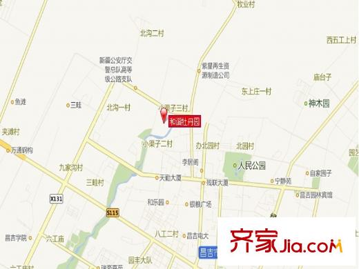 和諧牡丹園小區(qū)區(qū)位圖