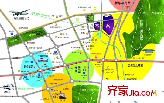紫煜臻城區(qū)位圖
