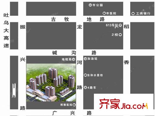 龍河雅居交通圖