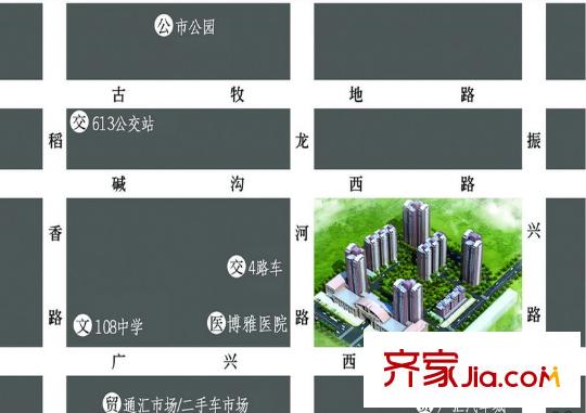 龍河雅居周邊配套地圖交通