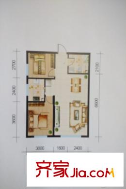 幸?？臻g兩室兩廳一衛(wèi)一廚86.23平方米 2室2廳1衛(wèi)1廚