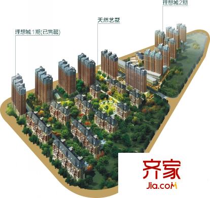 天然理想城二期鳥(niǎo)瞰圖