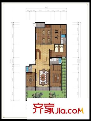 觀山居A7戶型4室2廳3衛(wèi)1廚470平 4室2廳3衛(wèi)1廚