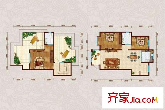 溪語原筑F2三室兩廳一廚兩衛(wèi) 140.23平米 3室2廳2衛(wèi)1廚
