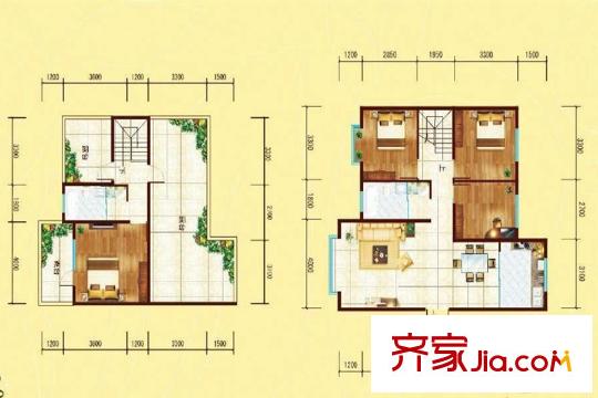 溪語原筑E1四室兩廳一廚兩衛(wèi)（復(fù)式）145.75平米 4室2廳2衛(wèi)1廚