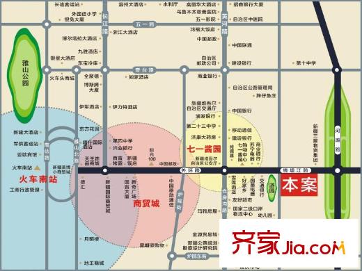 和瑞外灘1號(hào) 區(qū)位圖