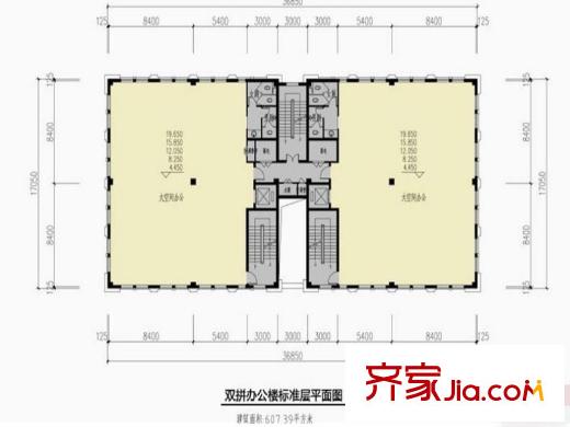 新疆總部基地雙拼辦公樓607.39平方米 