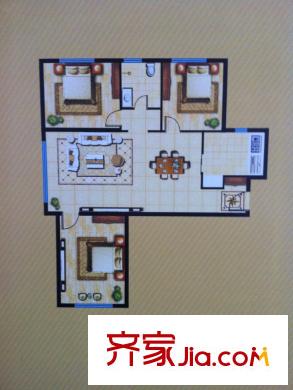 公元南湖二期?天境A戶型三室兩廳一衛(wèi)一廚106.4平 3室2廳1衛(wèi)1廚
