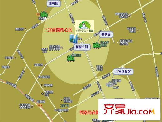 信達(dá)綠城生活機(jī)能圖