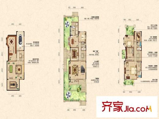 金科股份廊橋水鄉(xiāng)別墅C邊戶244.52平5室5廳6衛(wèi)1廚 5室5廳6衛(wèi)1廚
