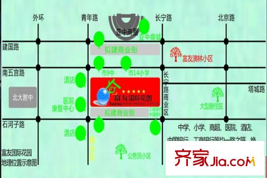 富友國際花園小區(qū)區(qū)位圖