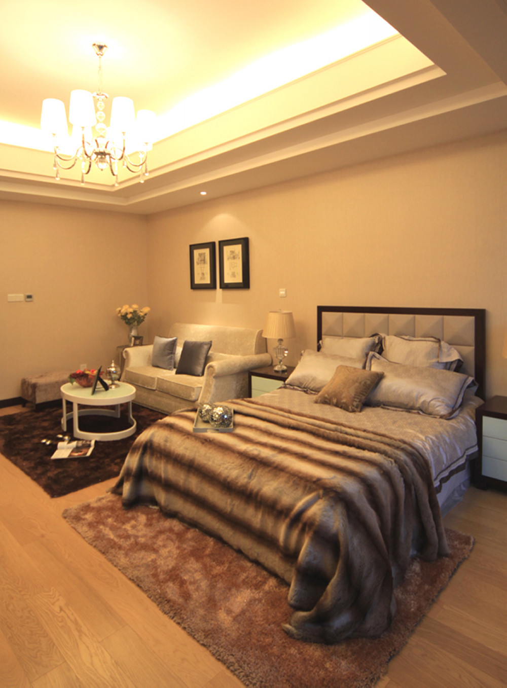 50平米装修,一居室装修,小户型装修,公寓装修,卧室,现代简约风格,床上用品,灰色