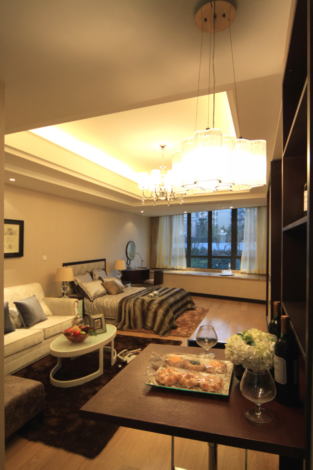 50平米装修,一居室装修,小户型装修,公寓装修,客厅,现代简约风格,吊顶,沙发,白色