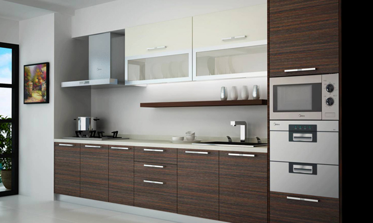 美的整体厨房 爱格板套餐 美的侧吸烟机+不锈