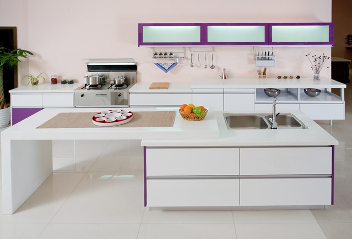 美琦丽橱柜 UV烤漆板+石英石台面(秒杀已结束