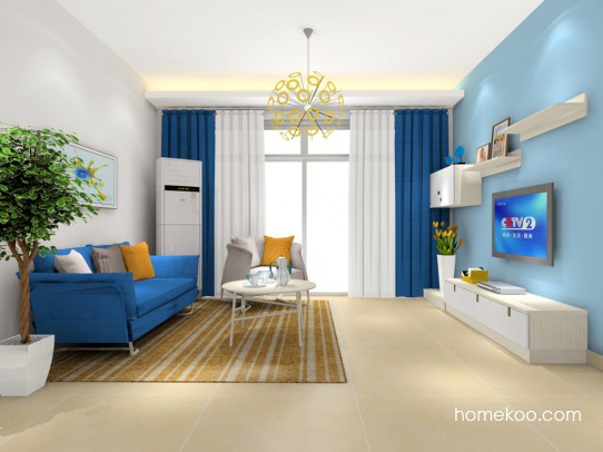 尚品宅配 客厅家具套装 电视柜 沙发 创意茶几