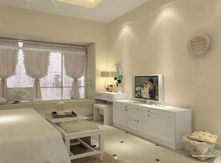 尚品宅配卧室衣柜定制移门衣柜韩式田园风格衣