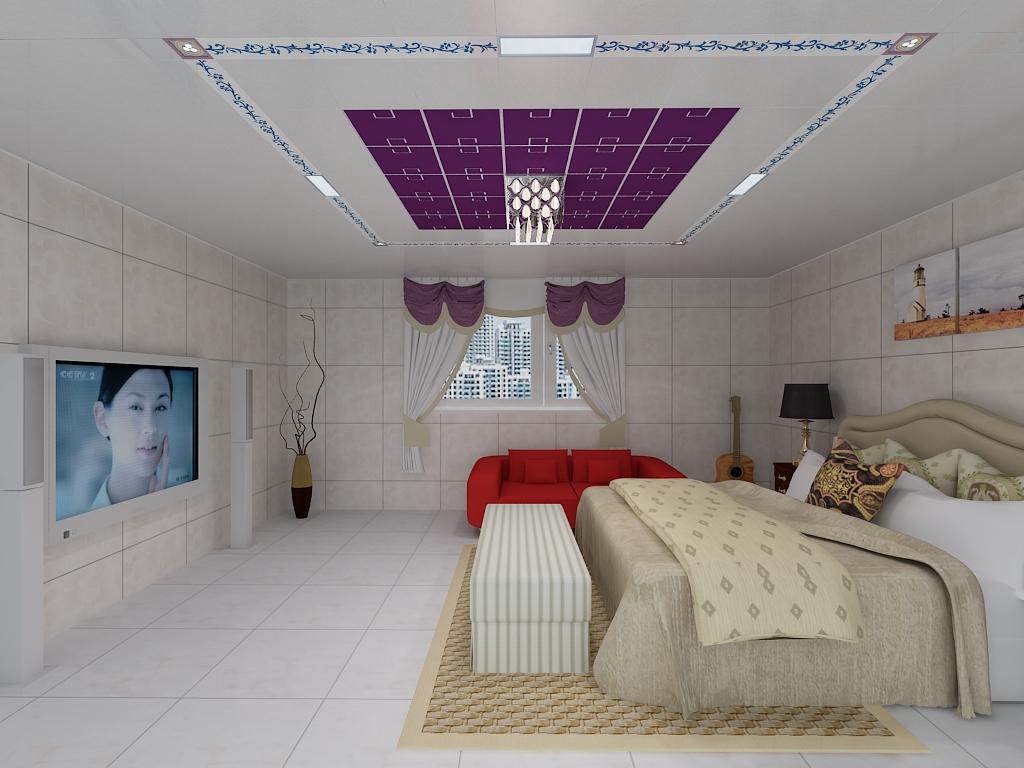 法狮龙时尚卧室10平米水晶灯吊顶,法狮龙集成
