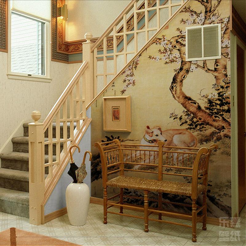 乐嘉韩国定制壁纸 小镇店铺M448-1大型壁画 餐