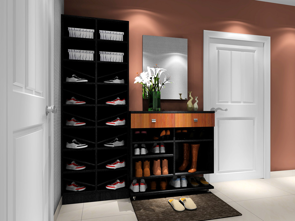 定制强收纳空间鞋柜 定制鞋柜 0元设计,尚品宅配旗舰店,尚品宅配,家具软装(家居馆),家具,家具套装 - 齐家商城