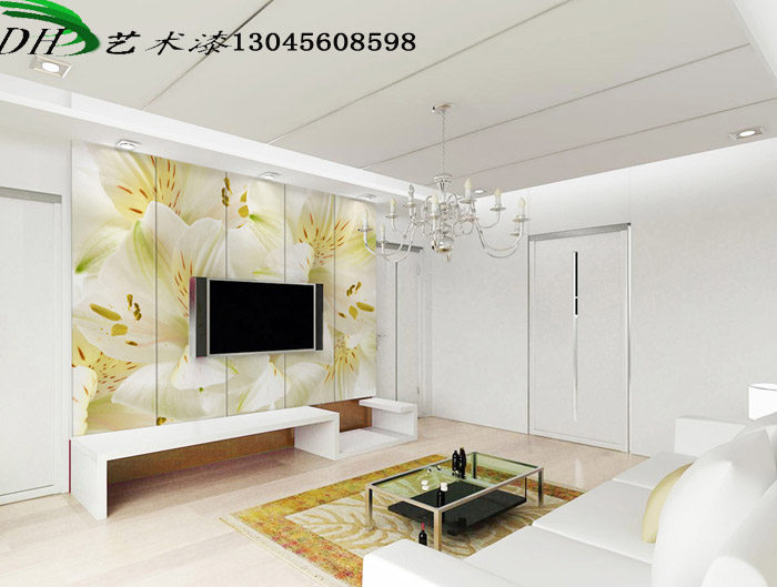乐嘉个性定制墙纸 <em>天女散花</em>0708-1 玄关<em>电视</em>背