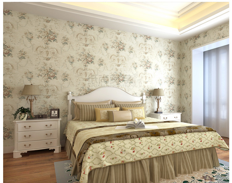 纸尚美学美式乡村田园大花无纺布HA36009客