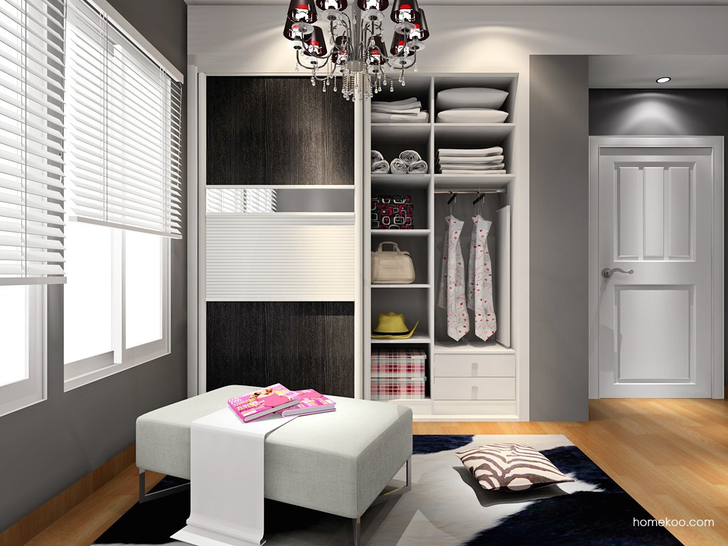 尚品宅配 两门移门衣柜定制 定制入墙式一字型