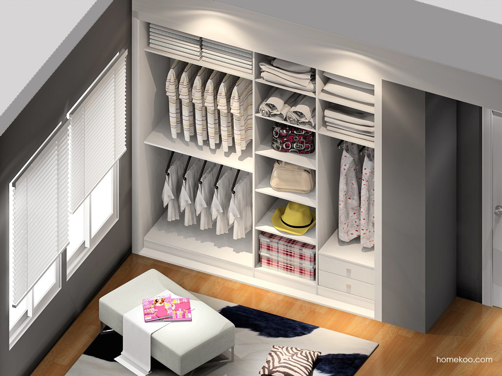 尚品宅配 两门移门衣柜定制 定制入墙式一字型