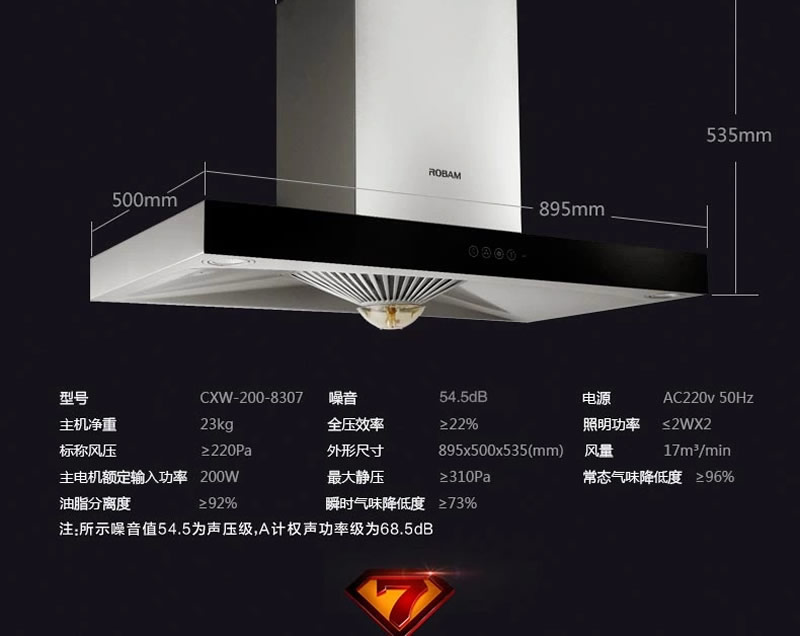 Robam\/老板cxw-200-8307抽油烟机,老板电器营
