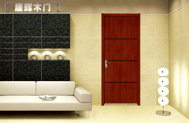 康辉木门 房门 实木复合门 进口PVC 免漆门 K