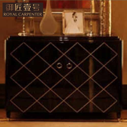御匠壹号 黑檀钢琴漆DJ 772玄关柜实木皮饰面框架结构移动新古典 玄关价格,图片,品牌信息 齐家网产品库