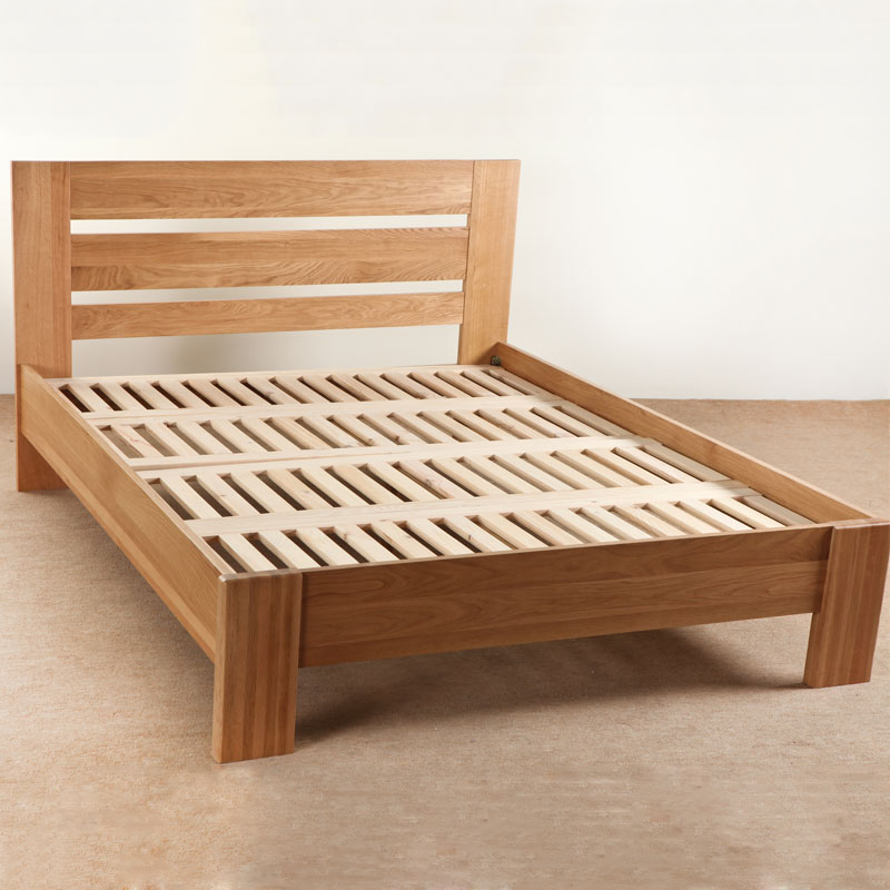 原始原素 橡木框架结构简约现代拼板 床