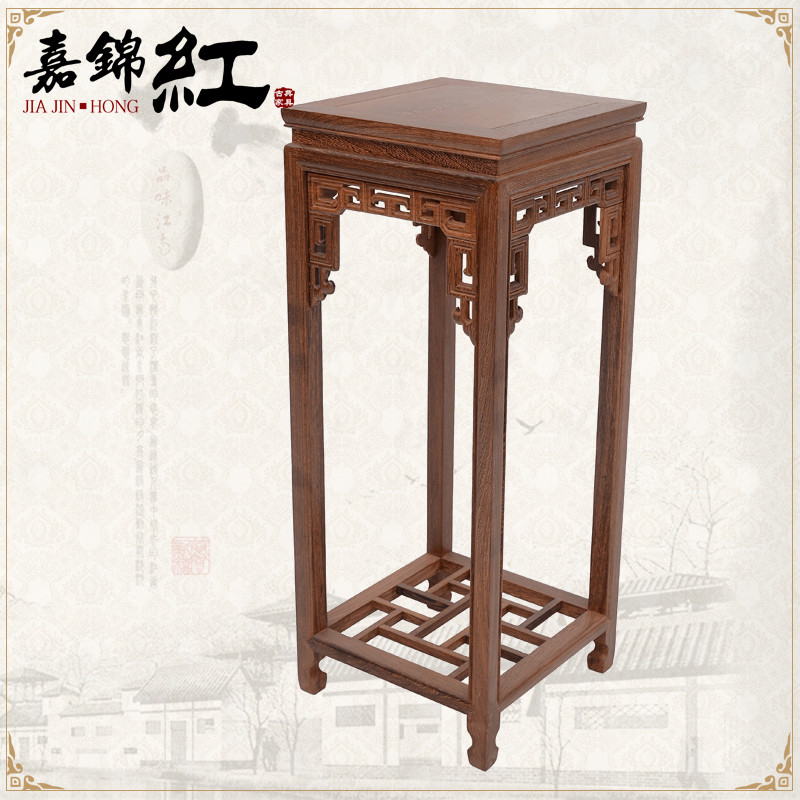 嘉锦红 木质工艺榫卯结构框架结构鸡翅木移动艺术明清古典 6892花架