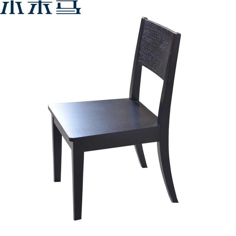 优越豪庭 黑色实木皮饰面橡木移动成人简约现代 餐椅价格,图片,品