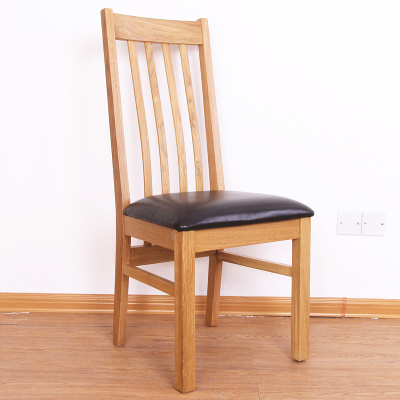 佳佰庭软面皮革橡木成人简约现代椅子