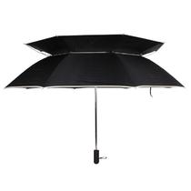 黑色蓝色半自动碰击布雨伞二折伞成人 M5029遮阳伞