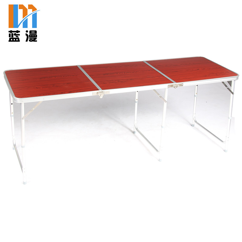 蓝漫 金属铝合金支架结构折叠抽象图案简约现代 折叠桌