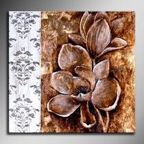巧克力色立体无框单幅植物花卉手绘 LB5294油画