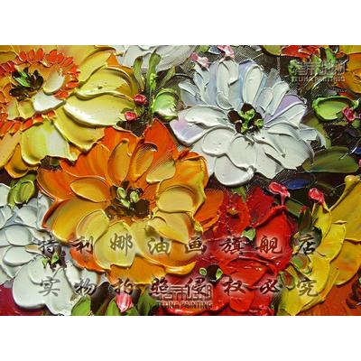特利娜 欧式花卉立体有框单幅植物花卉手绘 油画