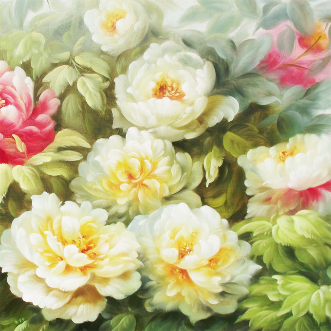 华艺源 单幅（横版）植物花卉手绘 油画