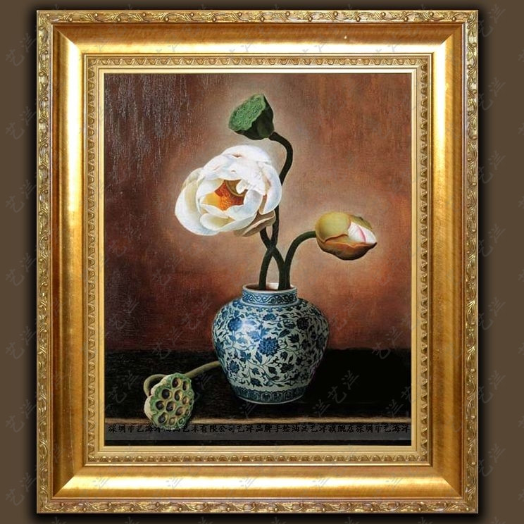 艺洋 手绘油画平面无框有框单幅植物花卉 油画
